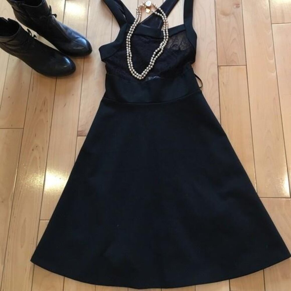 NWT BCBG A- LINE BLACK DRESS 10